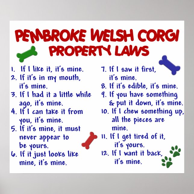 PEMBROKE WELSH CORGI PL2 POSTER (Front)