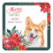 Pembroke Welsh Corgi Poinsettia Bouquet Christmas 