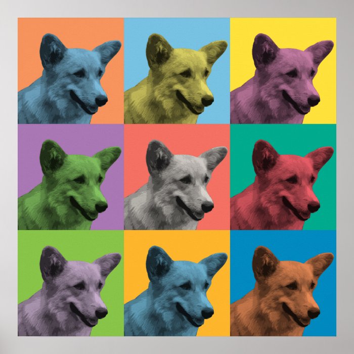 Pembroke Welsh Corgi Pop Art Poster