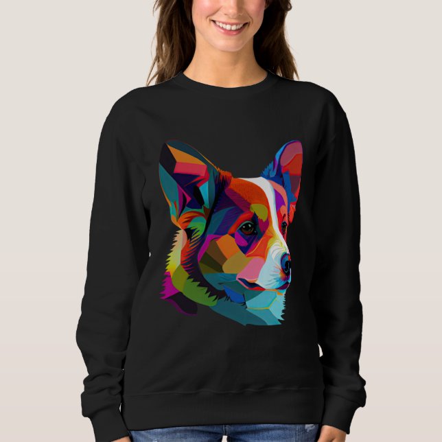 Pembroke Welsh Corgi  Pop Pembroke Corgi Sweatshirt (Front)