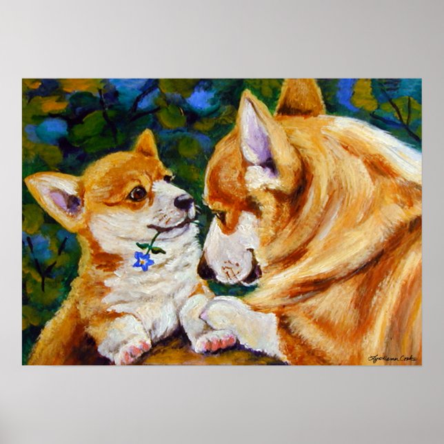 Pembroke Welsh Corgi Print Poster (Front)