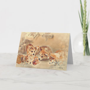 Pembroke Welsh Corgi Puppies Card