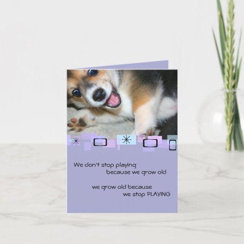 Pembroke Welsh Corgi Puppy Birthday Greeting Card