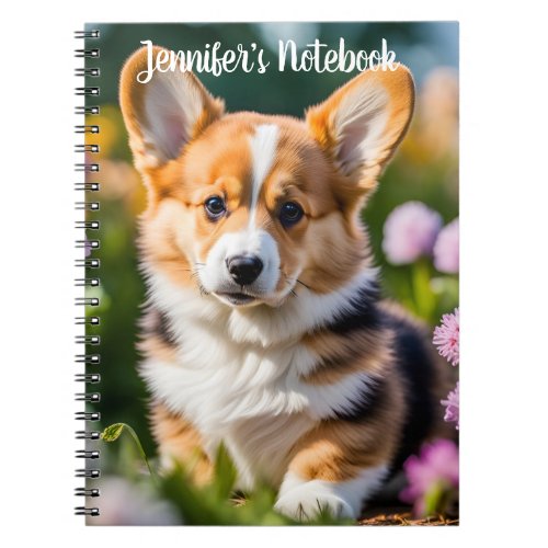 Pembroke Welsh Corgi puppy dog cute custom Notebook