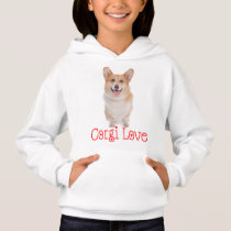 Pembroke Welsh Corgi Puppy Dog Red Love Girls Hoodie Pembroke Welsh Corgi Puppy Dog Red Love Girls Hoodie