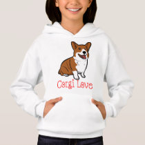Pembroke Welsh Corgi Puppy Dog Red Love Girls Hoodie Pembroke Welsh Corgi Puppy Dog Red Love Girls Hoodie