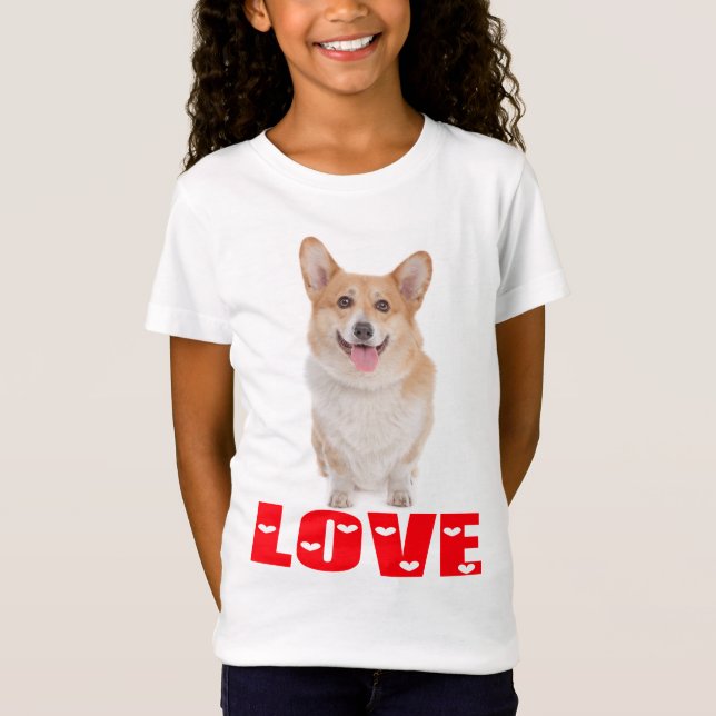 Pembroke Welsh Corgi Puppy Dog Red Love T-Shirt (Front)
