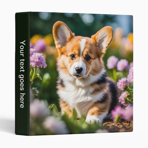 Pembroke Welsh Corgi puppy photo album binder