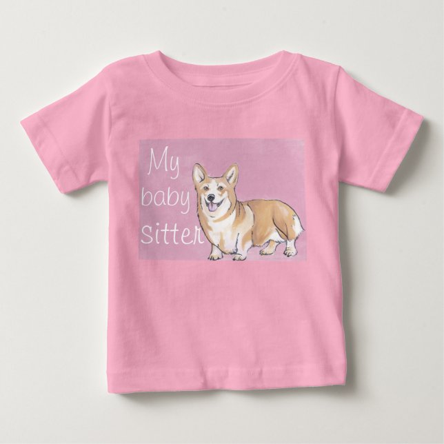 Pembroke Welsh Corgi red art jumper 24 months Baby T-Shirt (Front)
