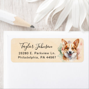 Pembroke Welsh Corgi Return Address Label