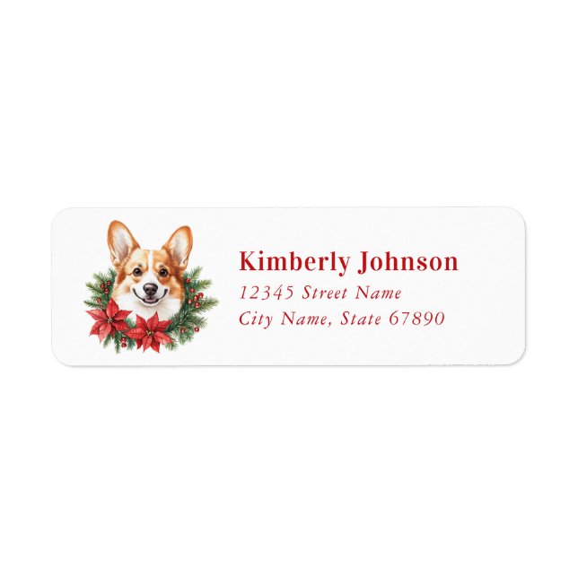 Pembroke Welsh Corgi Return Address Labels (Front)