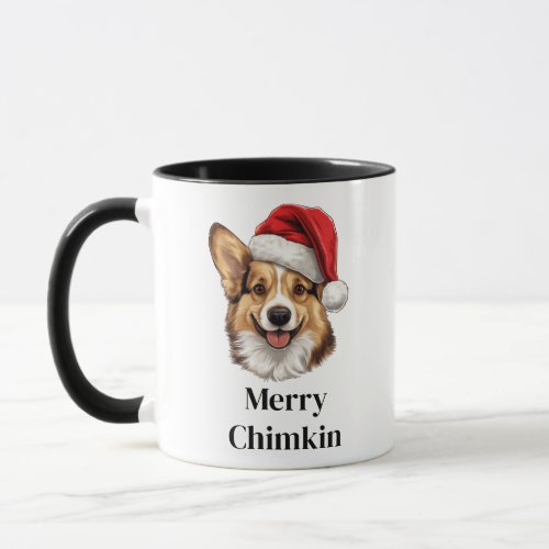 Pembroke Welsh Corgi Santa Hat Christmas Dog Mug