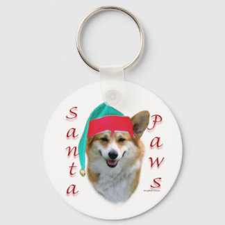 Pembroke Welsh Corgi Santa Paws Keychain