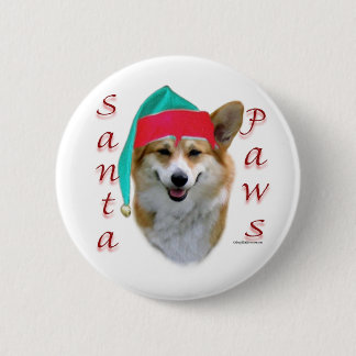Pembroke Welsh Corgi Santa Paws Pinback Button