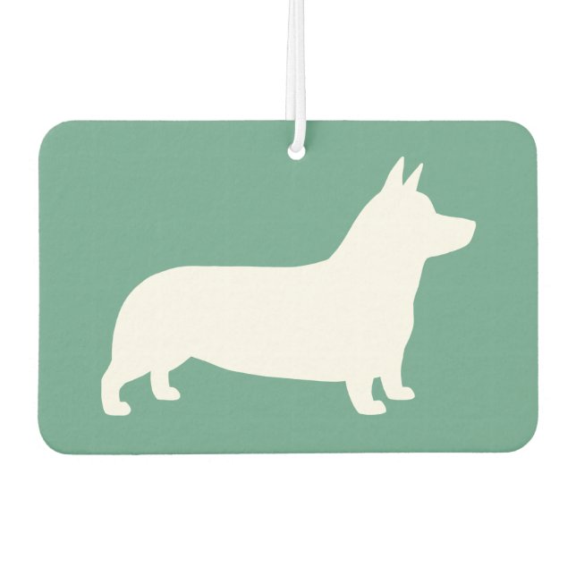 Pembroke Welsh Corgi Silhouette Air Freshener (Front)
