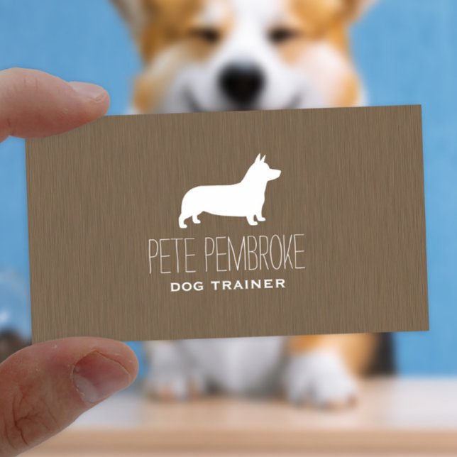 Pembroke Welsh Corgi Silhouette Business Card (Creator Uploaded)