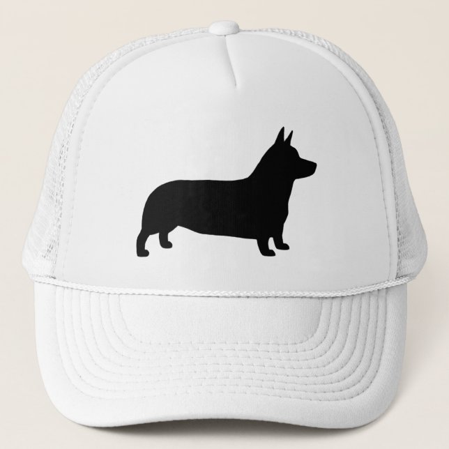 Pembroke Welsh Corgi Silhouette Trucker Hat (Front)