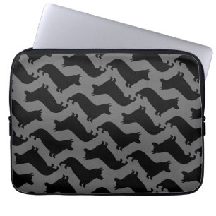 Pembroke Welsh Corgi Silhouettes Pattern Laptop Sleeve