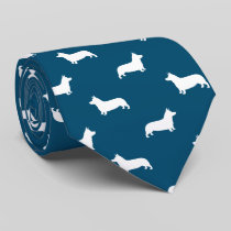 Pembroke Welsh Corgi Silhouettes Pattern Neck Tie