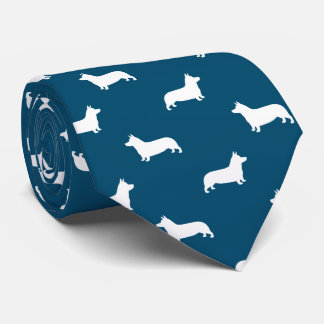 Pembroke Welsh Corgi Silhouettes Pattern Neck Tie