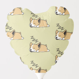 Pembroke Welsh Corgi Sleeping Dog Lover ZZZ Balloon