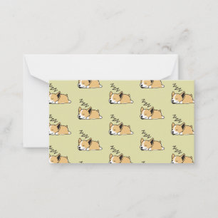 Pembroke Welsh Corgi Sleeping Dog Lover ZZZ Note Card