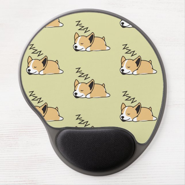 Pembroke Welsh Corgi Sleeping Dog Lover ZZZ Pet Gel Mouse Pad (Front)