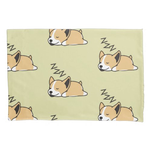 Pembroke Welsh Corgi Sleeping Dog Lover ZZZ Pillow Case