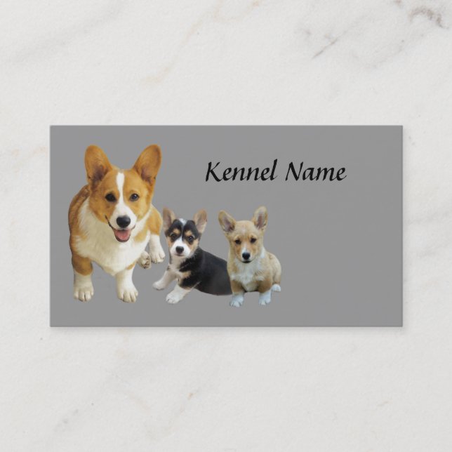 Pembroke Welsh Corgi Trio Business Card (Front)
