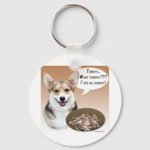 Pembroke Welsh Corgi Turkey Keychain