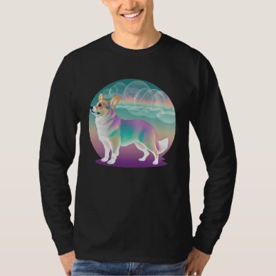 Pembroke Welsh Corgi Vaporwave Retrowave Aesthetic T-Shirt