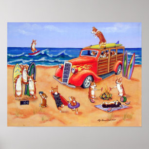 Pembroke Welsh Corgi Wall Print