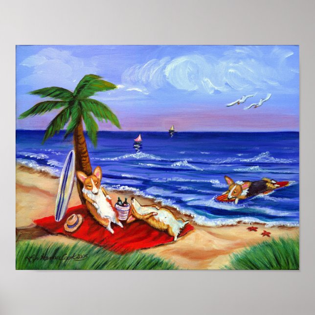 Pembroke Welsh Corgi Wall Print (Front)