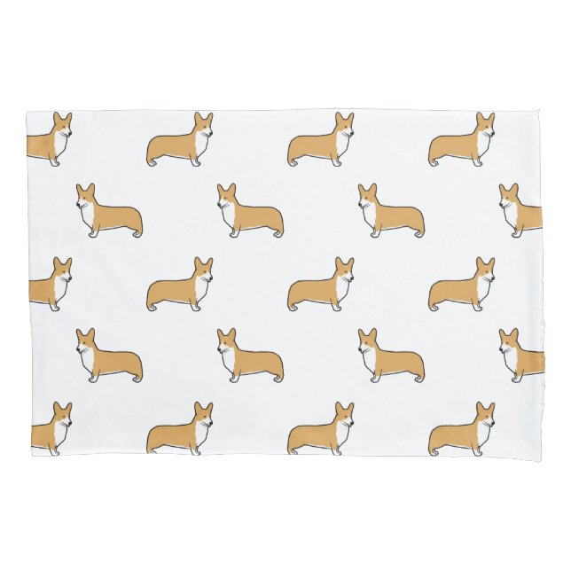 Pembroke Welsh Corgis Pattern Pillow Case (Front)