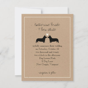 Pembroke Welsh Corgis Wedding Invitation