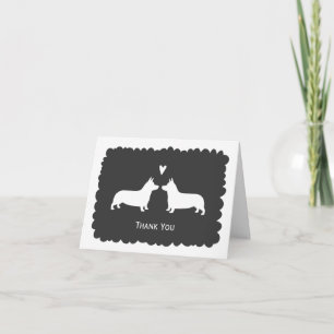 Pembroke Welsh Corgis Wedding Thank You Card