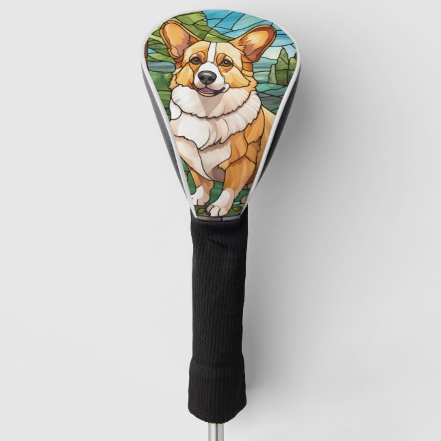 Pembroke Welsh Terrier Golf Head Cover (Front)