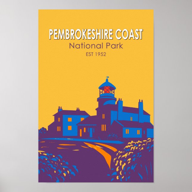 Pembrokeshire Coast National Park Lighthouse Poster (Front)