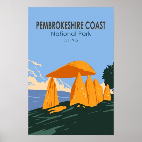 Pembrokeshire Coast National Park Pentre Ifan  Poster