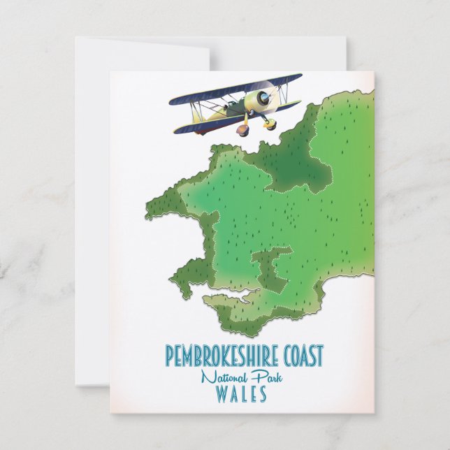 Pembrokeshire coast National Park Wales map (Front)