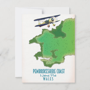 Pembrokeshire coast National Park Wales map