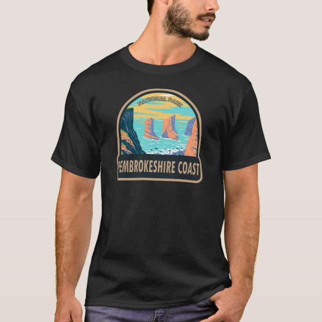 Pembrokeshire Coast National Park Wales Vintage T-Shirt (Front)