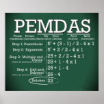 Pemdas Poster *updated* at Zazzle
