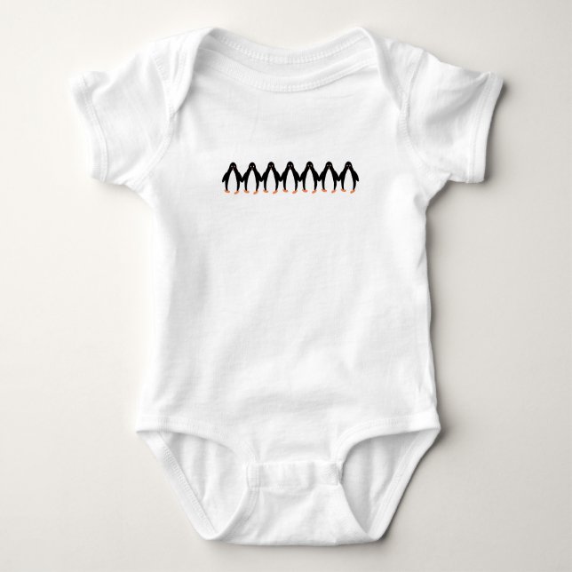 pemguins baby bodysuit (Front)