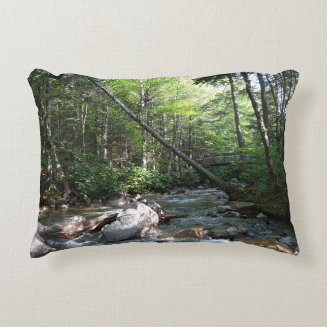 Pemigewasset River Bridge in New Hampshire Accent Pillow (Front)