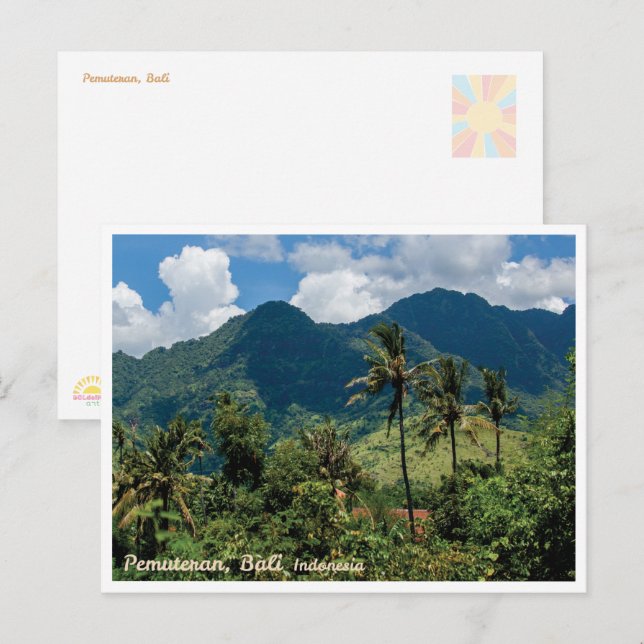 Pemuteran Mountains Bali Indonesia Postcard (Front/Back)