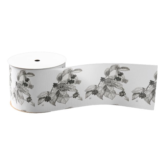 Pen and Ink Blackberries Grosgrain Ribbon (Spool)