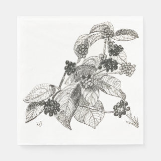 Pen and Ink Blackberries Napkins