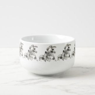 Pen and Ink Blackberries Soup Mug