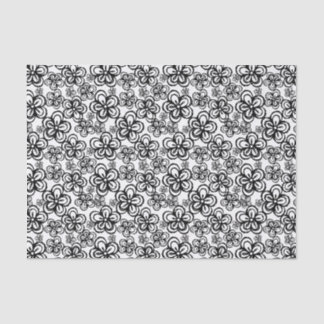 Pen and Ink Flowered Tissue Paper